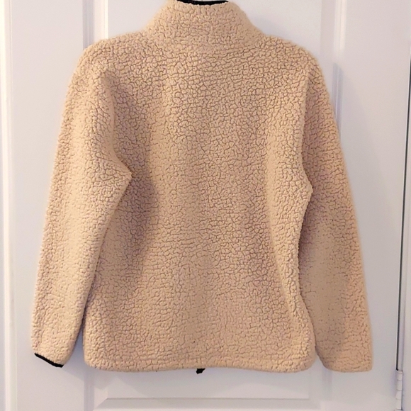 VS VICTORIAS SECRET PINK SHERPA QUARTER ZIP SWEATER JACKET TOP XS - Picture 3 of 13